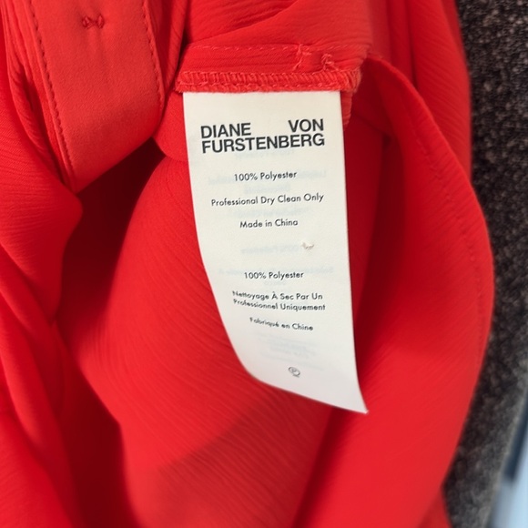 DVF Diane von Furstenberg Kassie Spicy Orange shirtdress dress 10 - Picture 6 of 9